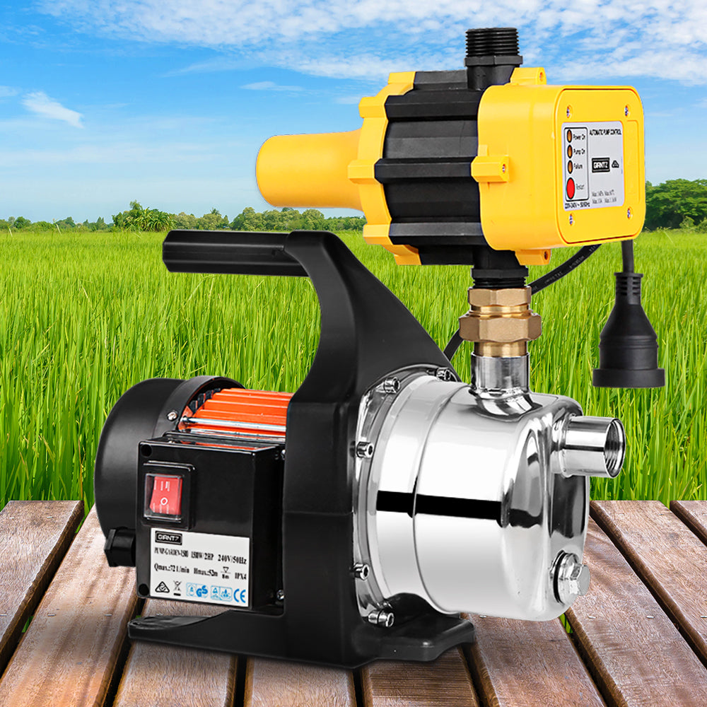 Giantz Garden Water Pump High Pressure 1500W Max. Tank Rain Farm Irrigation House Yellow