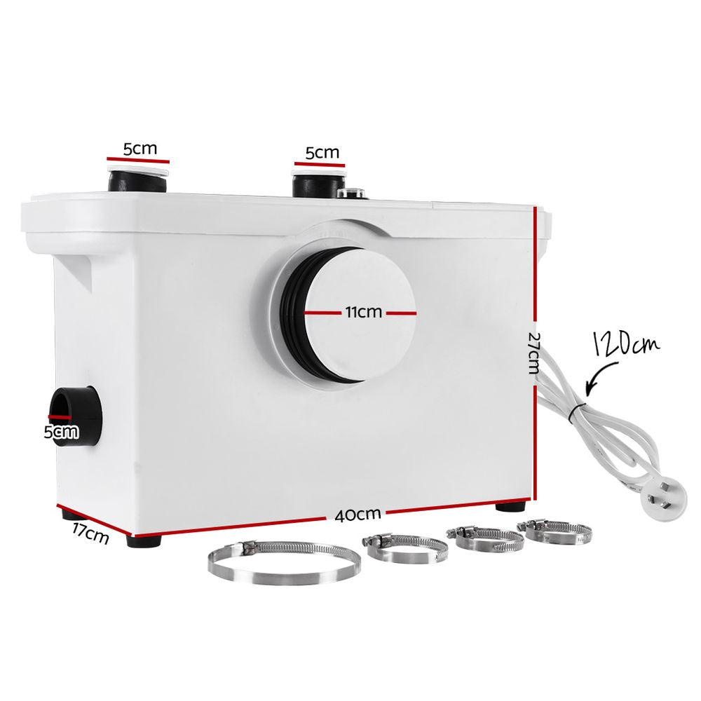 Giantz Macerator Sewerage Pump Waste Water Marine Toilet Disposal Laundry Unit