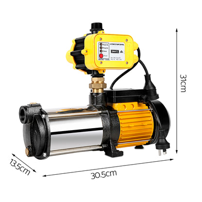 Giantz Garden Water Pump High Pressure 2500W Max. 5-Stage Tank Irrigation Yellow