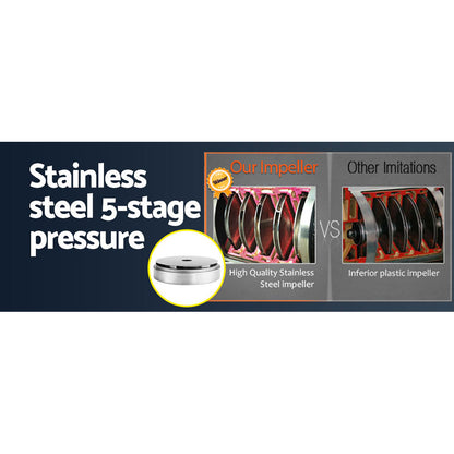 Giantz Garden Water Pump High Pressure 2000W Max. 5-Stage Tank Irrigation Black