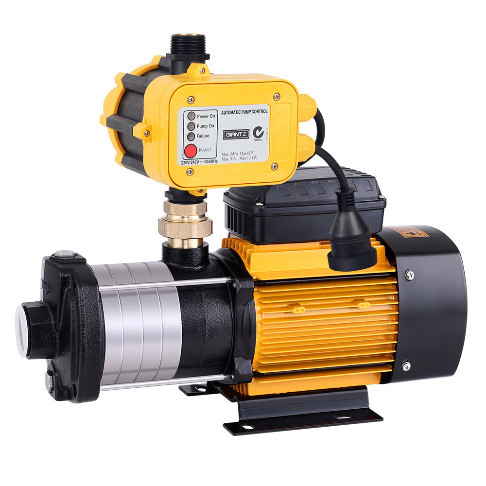 Giantz Garden Water Pump High Pressure 2000W Max. 5-Stage Tank Irrigation Yellow
