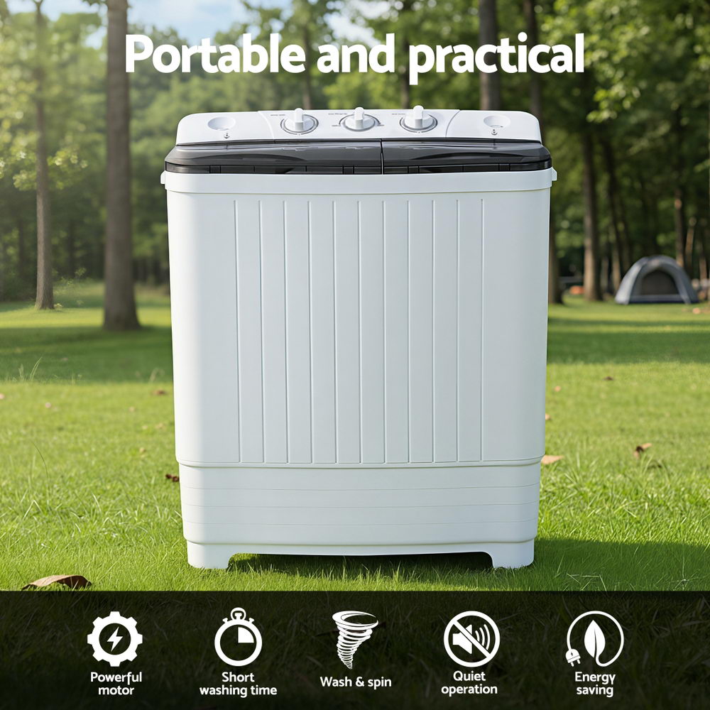 Devanti Portable Washing Machine Twin Tub 4.5KG