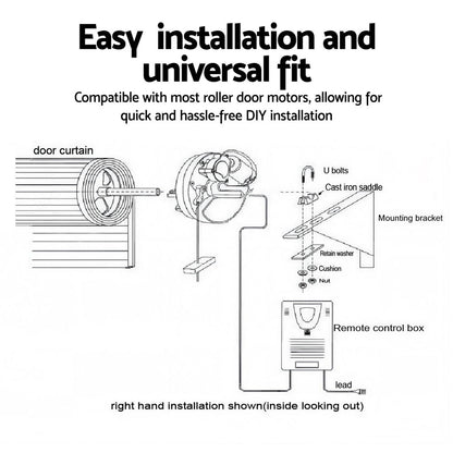 UL-tech Garage Roller Door Opener 250N Motor Auto Safety Reverse 220V