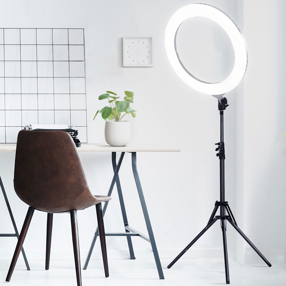 Embellir Ring Light 19inches Tripod Stand Silver