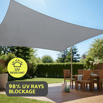 Instahut Sun Shade Sail Shadecloth Canopy Rectangle 280gsm 4x6m
