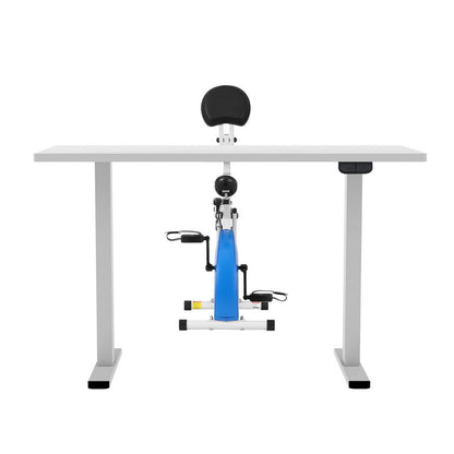 Artiss Under Desk Folding X-Bike with 140cm Automatic Standing Desk Magnetic Resistance White