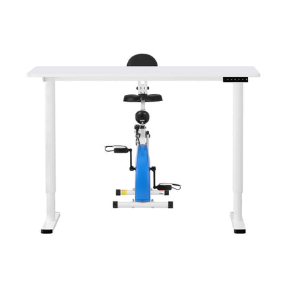 Artiss Under Desk Folding X-Bike with 120cm Automatic Standing Desk Magnetic Resistance White