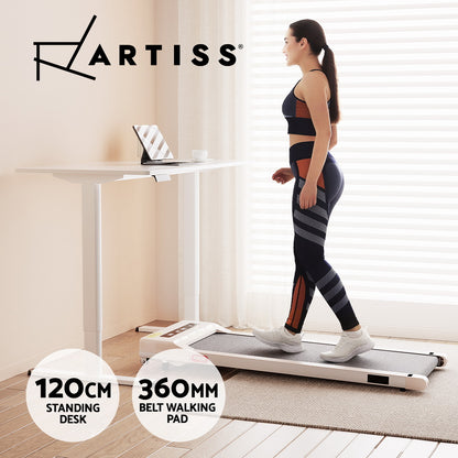 Artiss Treadmill with 120cm Automatic Standing Desk Electric Walking Pad