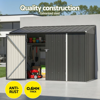 Giantz Garden Shed Galvanised Steel 3.05x1.5M Outdoor Storage Shed Workshop House Shelter