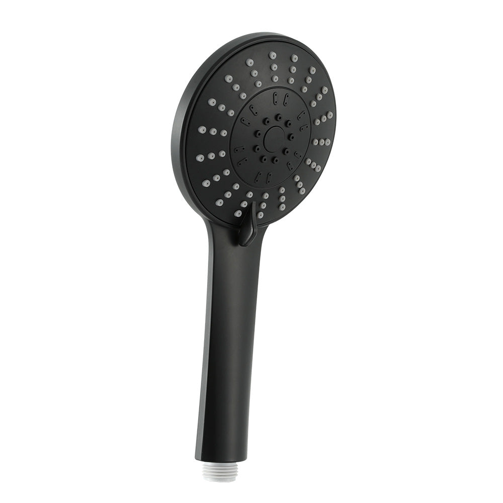 Handheld Shower Head 4.5inches High Pressure 5 Modes Poweful Round Black