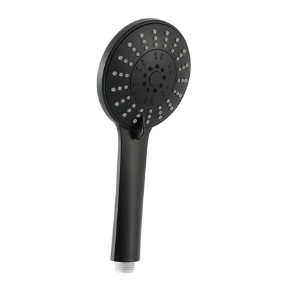 Handheld Shower Head 4.5inches High Pressure 5 Modes Poweful Round Black