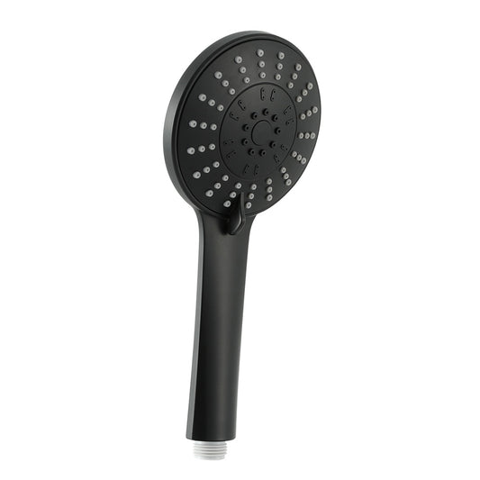 Handheld Shower Head 4.5inches High Pressure 5 Modes Poweful Round Black