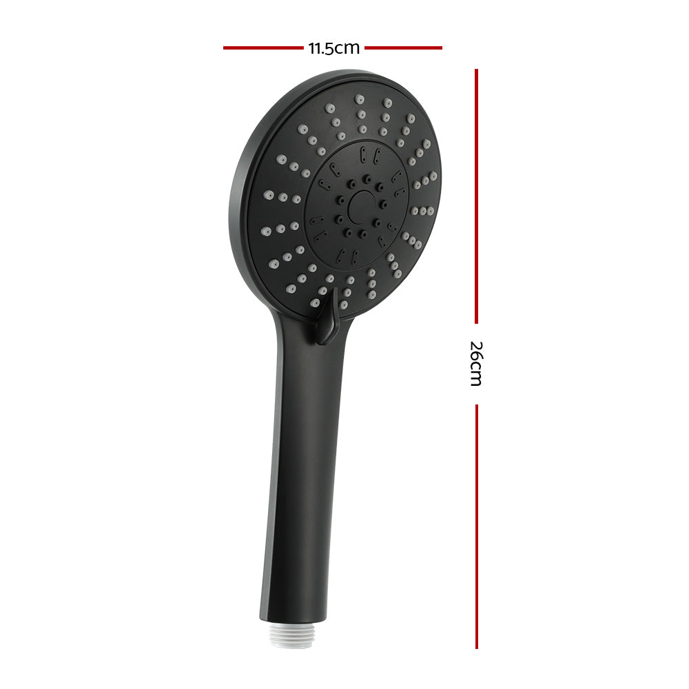Handheld Shower Head 4.5inches High Pressure 5 Modes Poweful Round Black