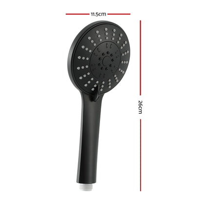 Handheld Shower Head 4.5inches High Pressure 5 Modes Poweful Round Black