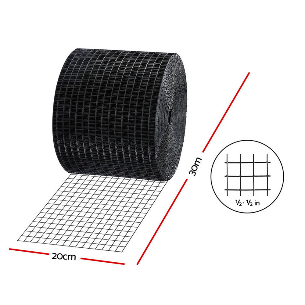Gardeon 20cm x 30M Solar Panel Bird Guard Mesh Critter Guard Roll Kit with Rust-Proof PVC Coating metrodealsau