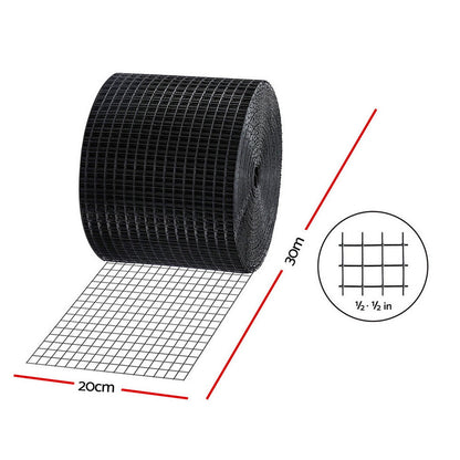 Gardeon 20cm x 30M Solar Panel Bird Guard Mesh Critter Guard Roll Kit with Rust-Proof PVC Coating metrodealsau