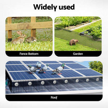 Gardeon 20cm x 30M Solar Panel Bird Guard Mesh Critter Guard Roll Kit with Rust-Proof PVC Coating metrodealsau