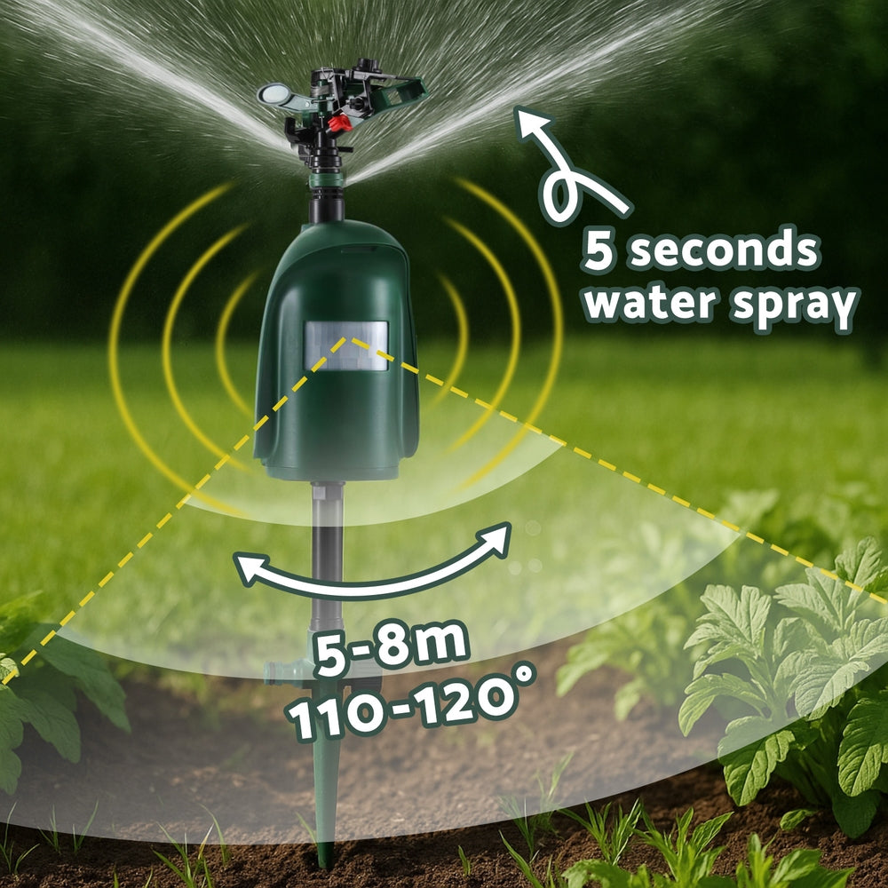 Gardeon Snake Repeller Outdoor Water Sprinkler Animal Deterrent metrodealsau