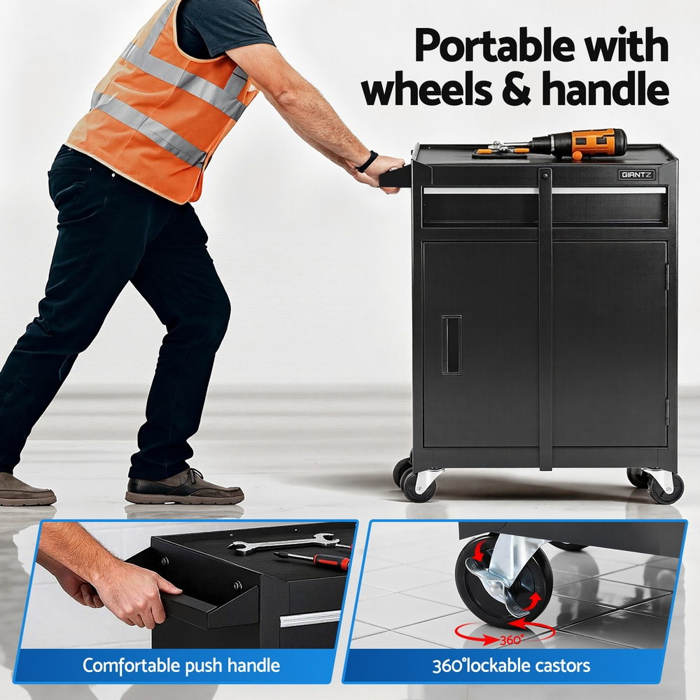 Giantz Tool Chest Trolley Cabinet Rolling Toolbox Garage Storage Tools organizer