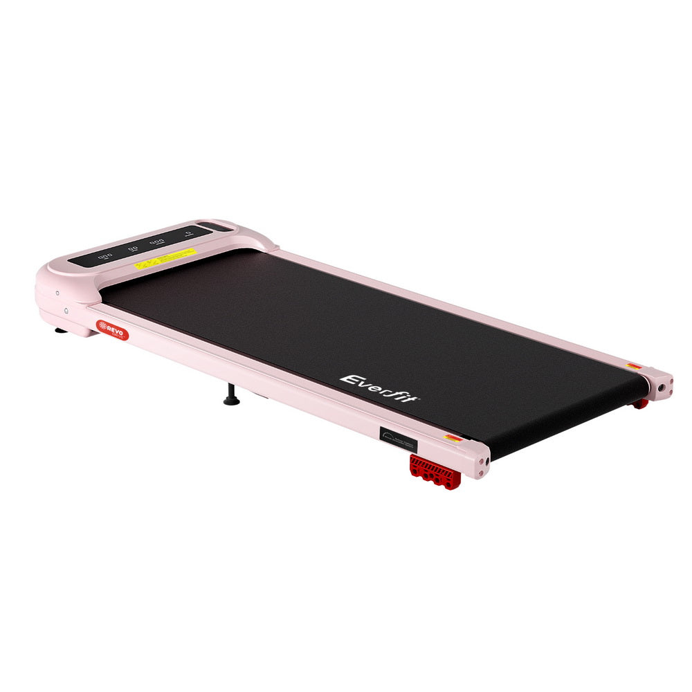 Everfit Treadmill Electric Walking Pad with Incline Under Desk Home Gym Pink