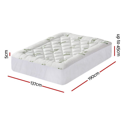 Giselle Mattress Topper 5cm Pillowtop toppers Bamboo Double