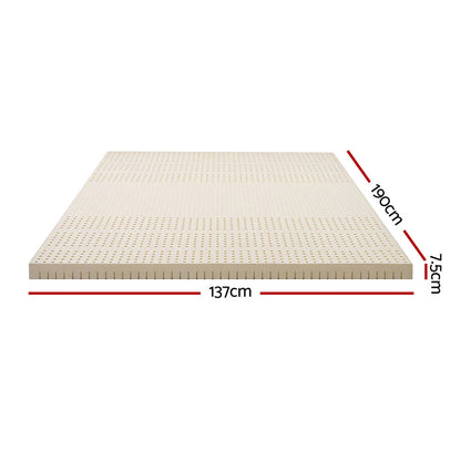 Giselle Bedding Latex Mattress Topper 7.5cm Doule
