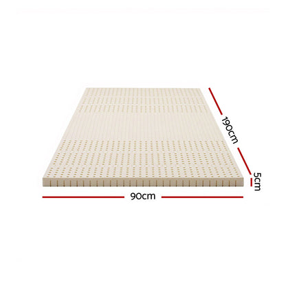 Giselle Bedding Latex Mattress Topper 5cm Single