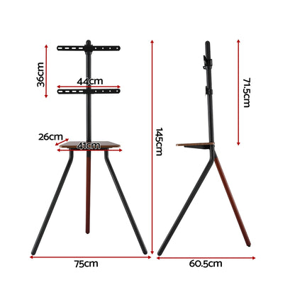 Artiss TV Stand Wooden Tray 24-55inches Swivel Height Adjustable