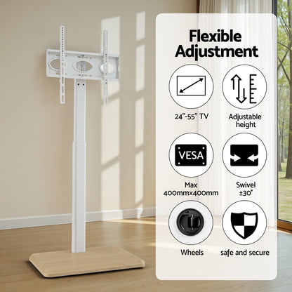 Artiss TV Stand 24-55inches Swivel Height Adjustable Floor Mount for TVs