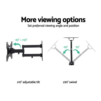 Artiss TV Wall Mount Bracket for 17inches-42inches LED LCD TVs Full Motion Strong Arms