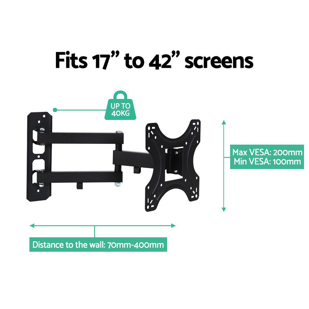 Artiss TV Wall Mount Bracket for 17inches-42inches LED LCD TVs Full Motion Strong Arms