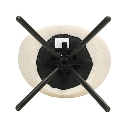 Artiss Dining Chairs Set of 2 Sherpa Boucle Swivel Base