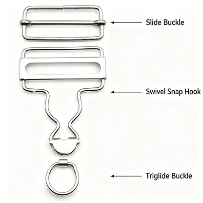 6 Sets Metal Strap Adjuster Overalls Buckles Bronze