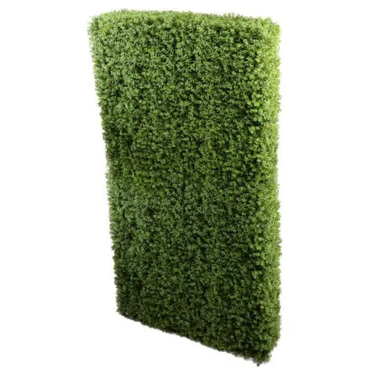 Artificial boxwood hedge panel, dense dark green square top