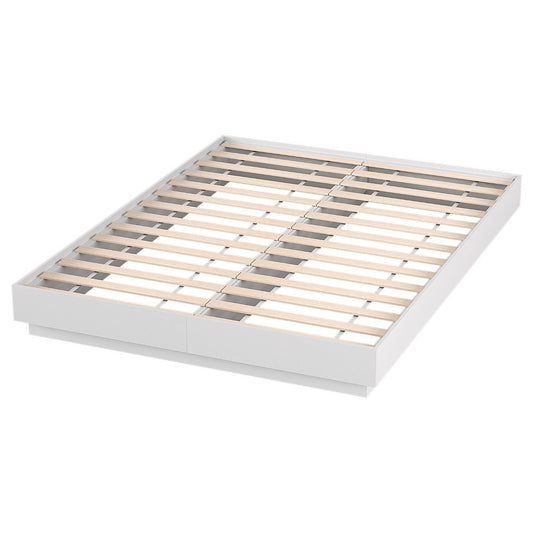Artiss Double Bed Frame with 16Colour Led Light Wooden Platform Bed Base DAYGLOW