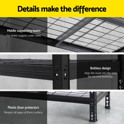 5 x 1.8M Giantz Garage Shelving Warehouse Rack