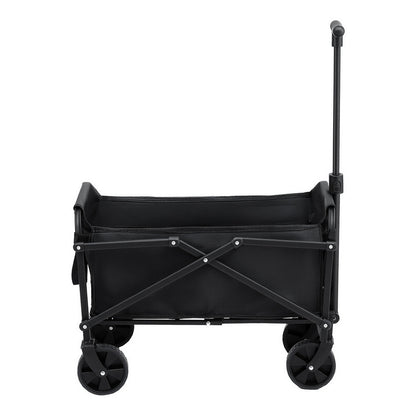 Gardeon Garden Cart Folding Trolley Camping Wagon Barrow Outdoor Beach Black