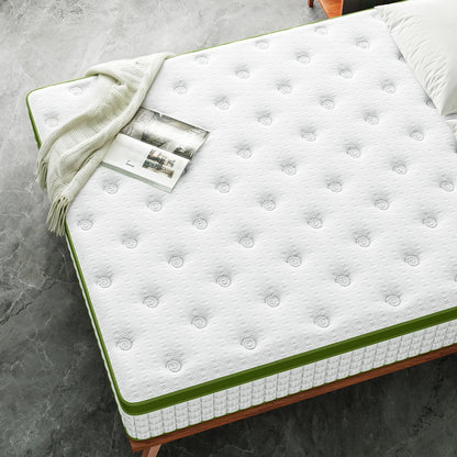 BedStory 34cm King Single Latex Hybrid Mattress Medium Firm - 5 Zone Pocket Spring Bed for Pressure Relief Motion Isolation