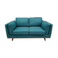 2 Seater Sofa Teal Fabric Lounge Set for Living Room Couch with Wooden Frame -