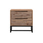 4 Pieces Bedroom Suite made in Solid Wood Acacia Veneered King Size Oak Colour 1X Bed, 2X Bedside Table & 1X Tallboy