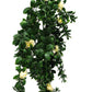 Hanging White Rose Stem UV 85cm