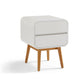 Merlin White Modern Retro Night Stand