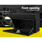 Giantz Black Under Tray Tool Box Pair Set Ute Steel Toolbox Trailer Underbody