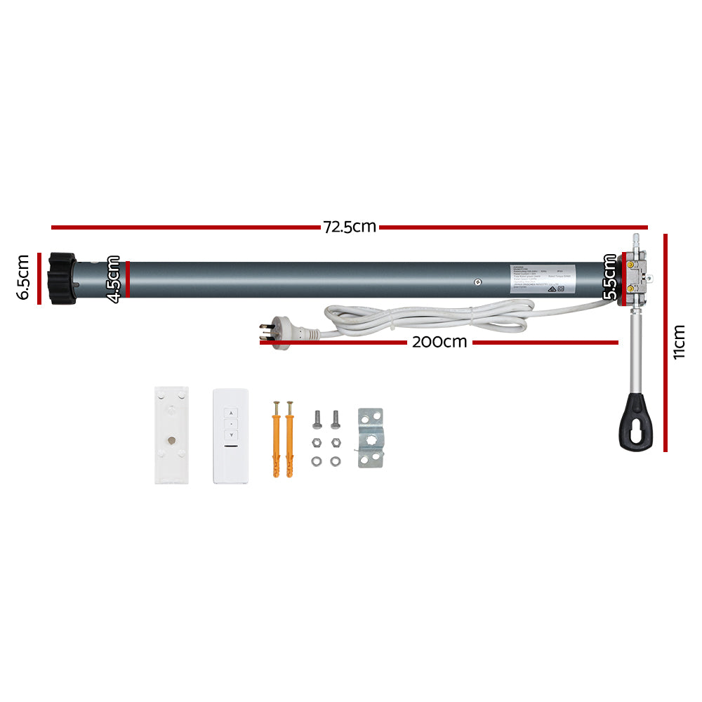 Instahut 240V Replacement Motor w/ remote 40NM Folding Arm Awning Outdoor Blind