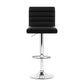 Artiss Set of 4 PU Leather Lined Pattern Bar Stools- Black and Chrome