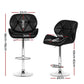 Artiss Set of 4 Kitchen Bar Stools - Black and Chrome