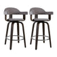 Artiss Set of 2 Bar Stools Wooden Swivel Bar Stool Kitchen Dining Chair - Wood, Chrome and Grey