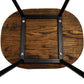 Artiss Set of 2 Elm Wood Backless Bar Stools 65cm - Black and Dark Natural
