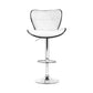 Artiss Set of 4 PU Leather Patterned Bar Stools - White and Chrome