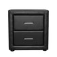 Artiss PVC Leather Bedside Table - Black